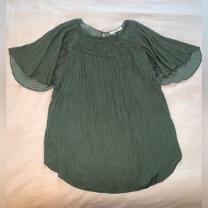 HALSTON HERITAGE forest green top